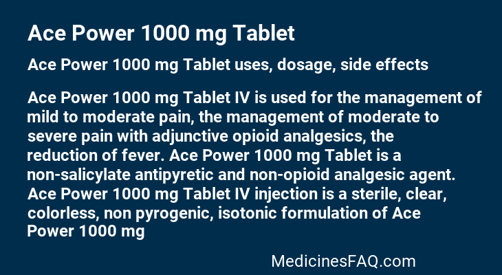 Ace Power 1000 mg Tablet