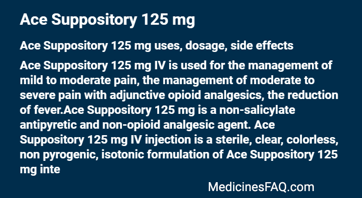 Ace Suppository 125 mg