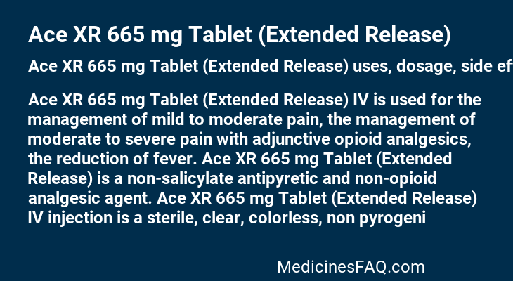 Ace XR 665 mg Tablet (Extended Release)