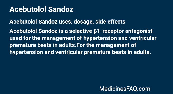 Acebutolol Sandoz