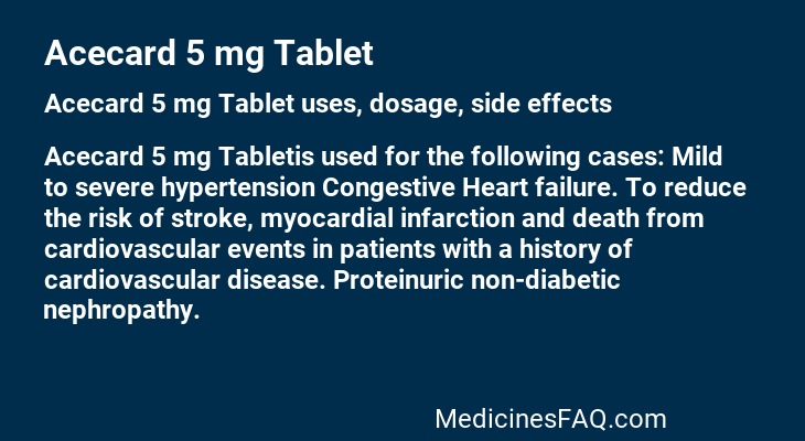 Acecard 5 mg Tablet