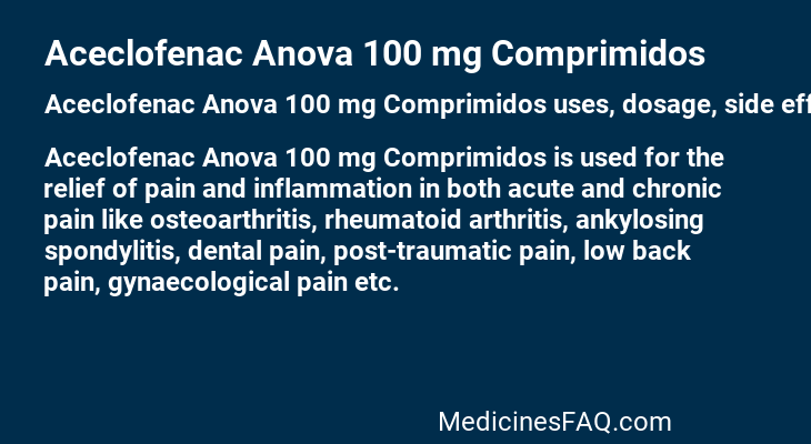 Aceclofenac Anova 100 mg Comprimidos