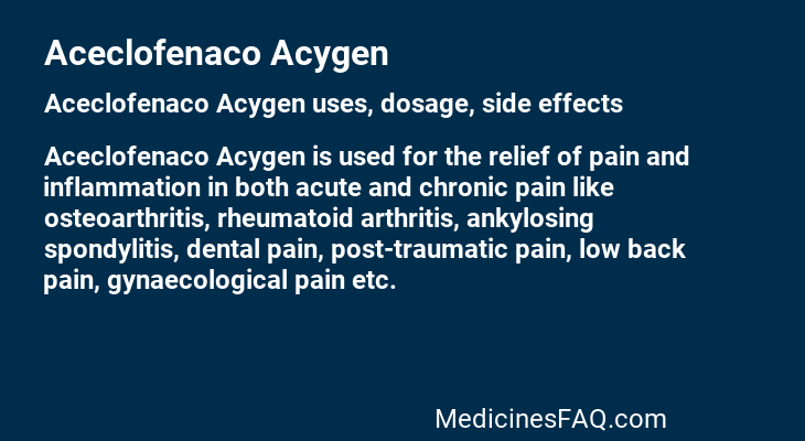 Aceclofenaco Acygen