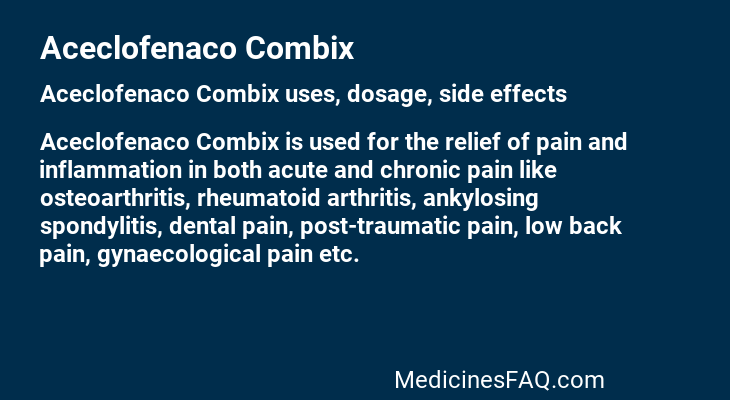 Aceclofenaco Combix