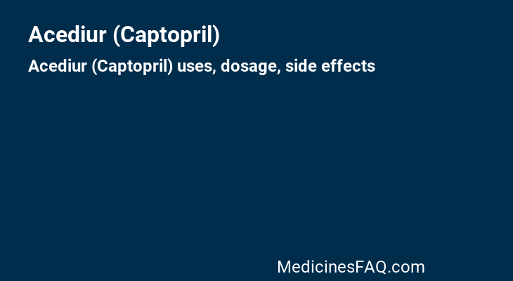 Acediur (Captopril)