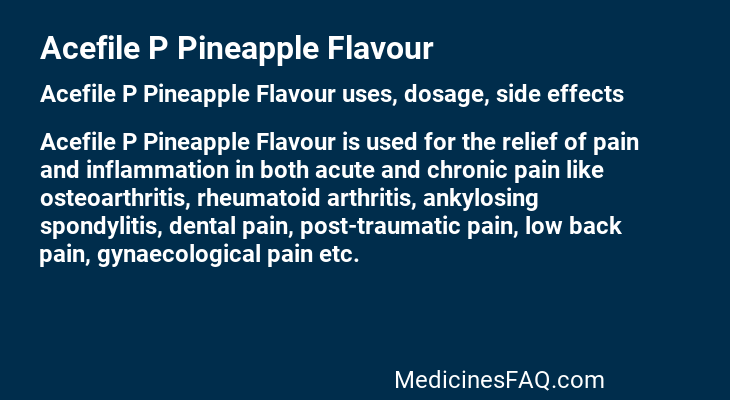 Acefile P Pineapple Flavour