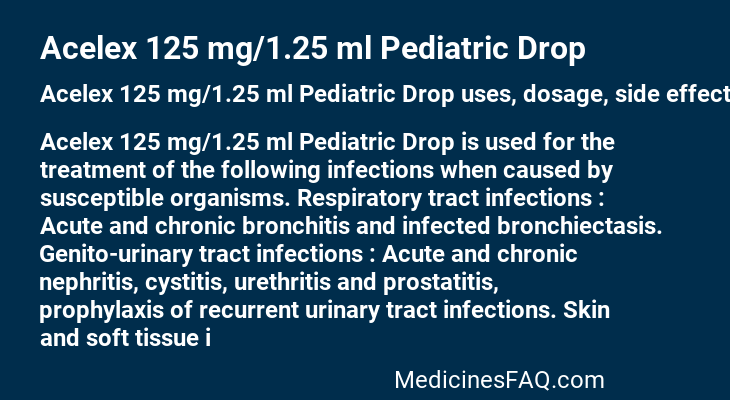 Acelex 125 mg/1.25 ml Pediatric Drop