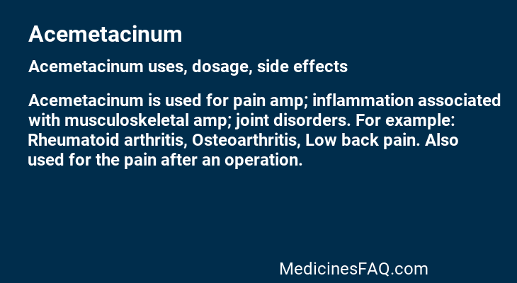Acemetacinum