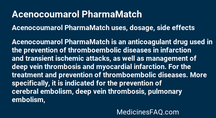 Acenocoumarol PharmaMatch