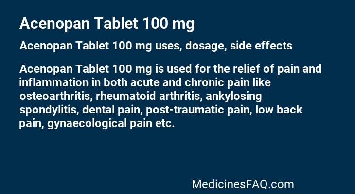 Acenopan Tablet 100 mg