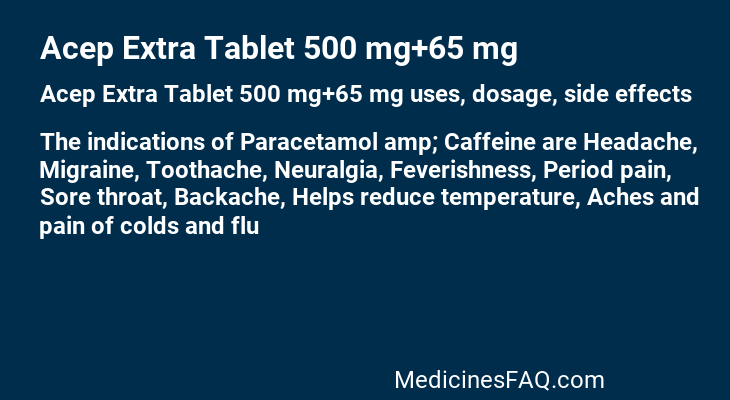 Acep Extra Tablet 500 mg+65 mg