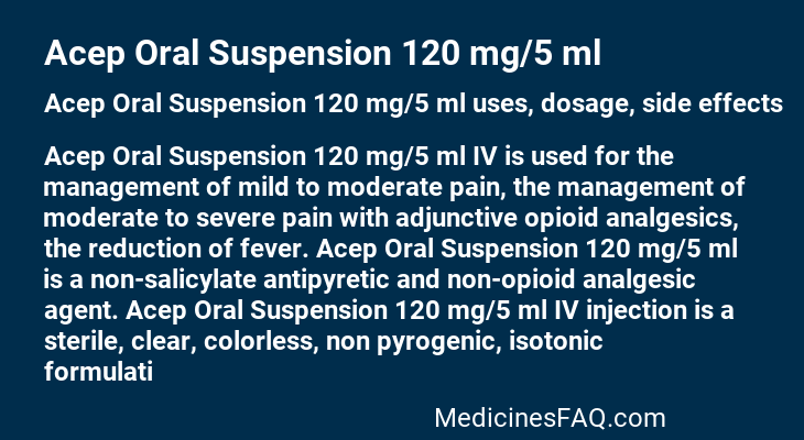 Acep Oral Suspension 120 mg/5 ml
