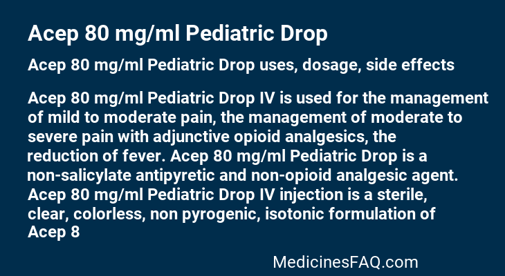 Acep 80 mg/ml Pediatric Drop