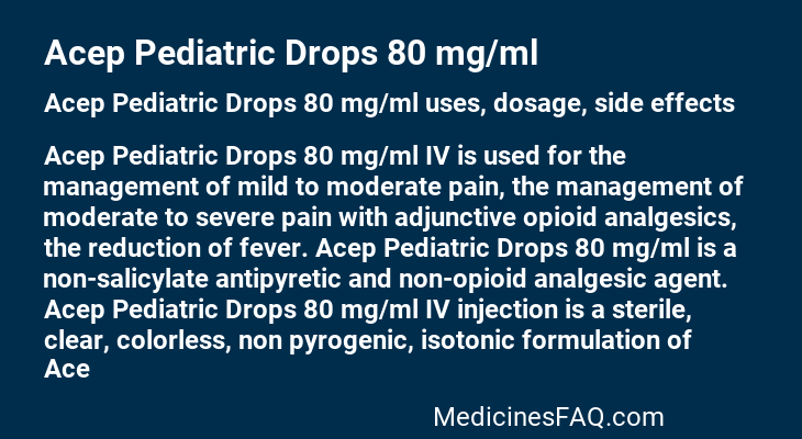Acep Pediatric Drops 80 mg/ml