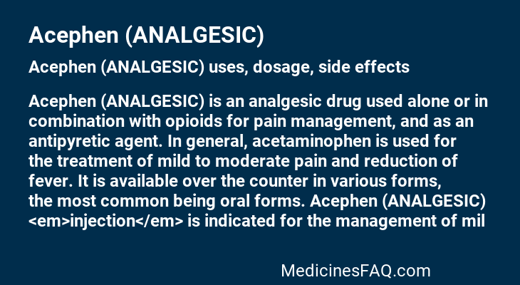 Acephen (ANALGESIC)