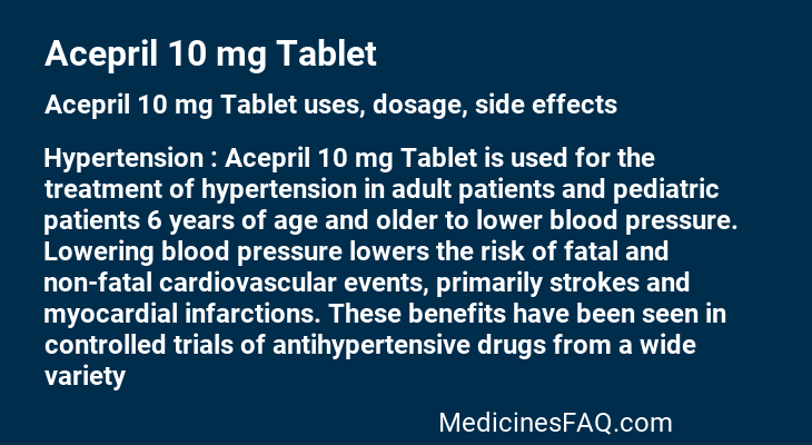 Acepril 10 mg Tablet