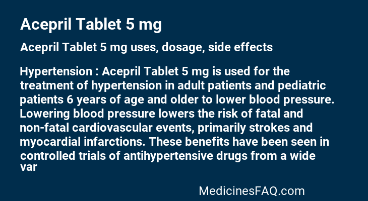 Acepril Tablet 5 mg