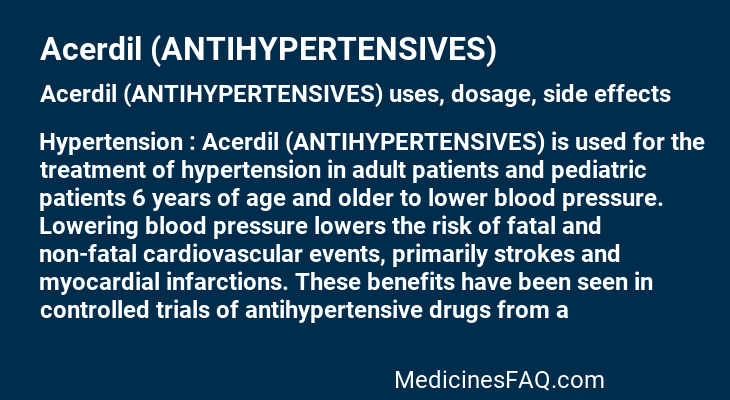 Acerdil (ANTIHYPERTENSIVES)