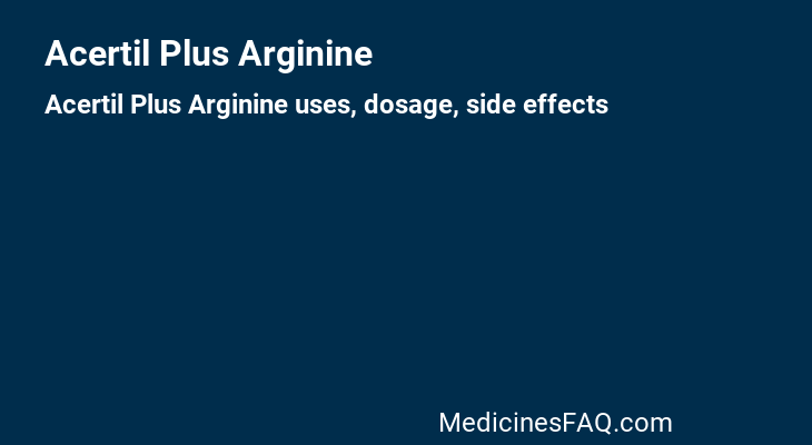 Acertil Plus Arginine