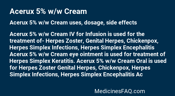 Acerux 5% w/w Cream