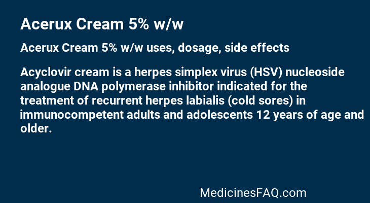 Acerux Cream 5% w/w