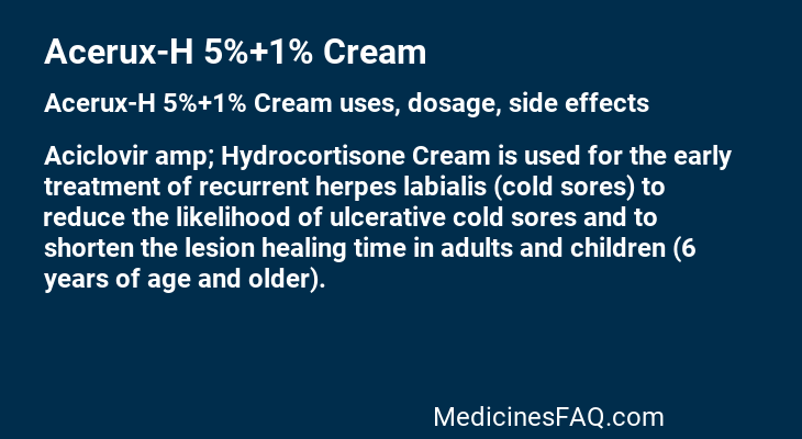 Acerux-H 5%+1% Cream