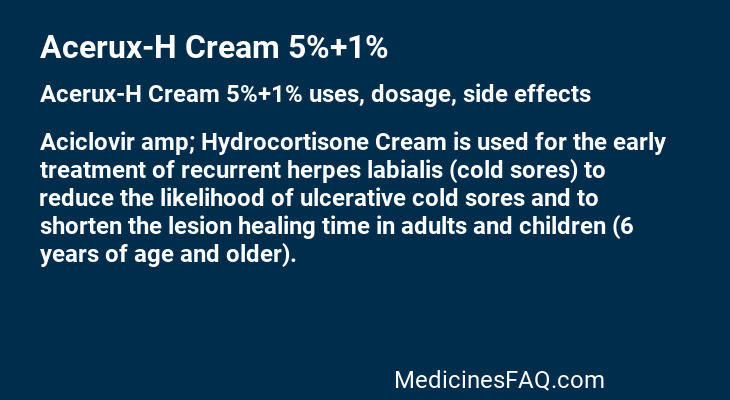 Acerux-H Cream 5%+1%