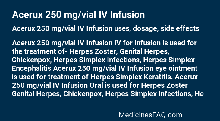 Acerux 250 mg/vial IV Infusion