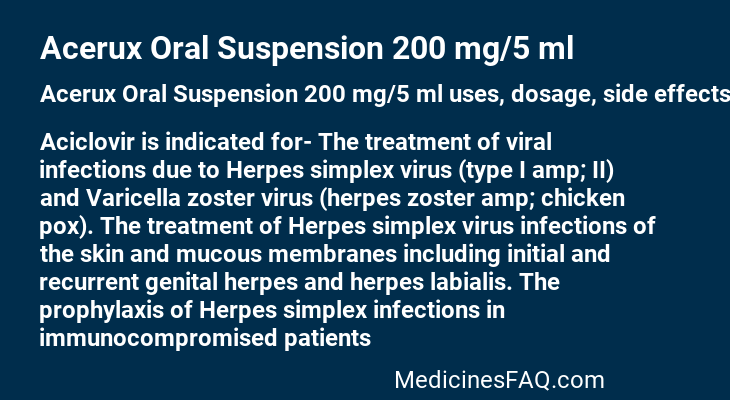 Acerux Oral Suspension 200 mg/5 ml