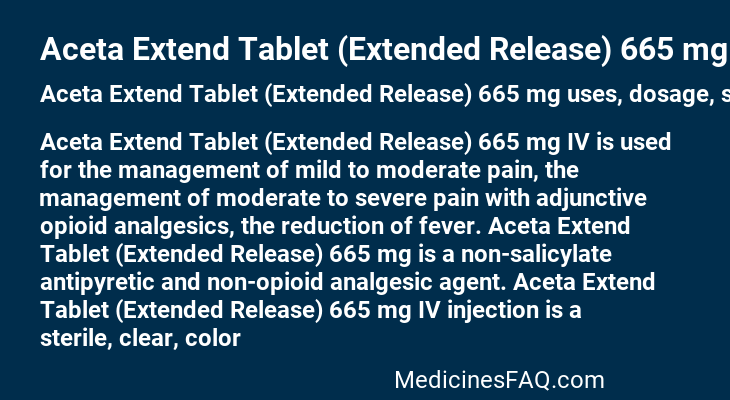 Aceta Extend Tablet (Extended Release) 665 mg
