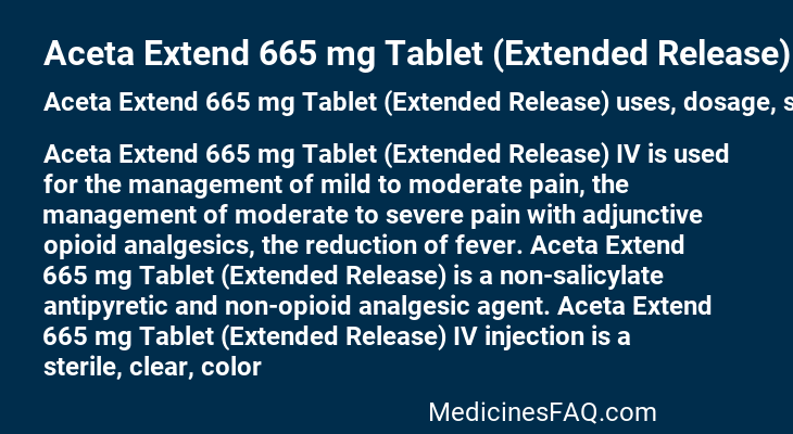 Aceta Extend 665 mg Tablet (Extended Release)