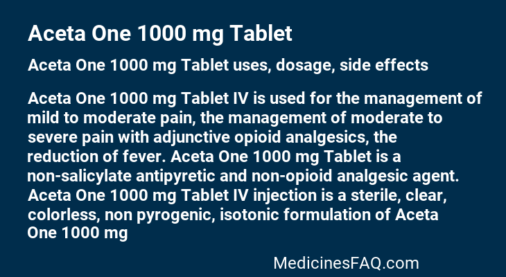 Aceta One 1000 mg Tablet