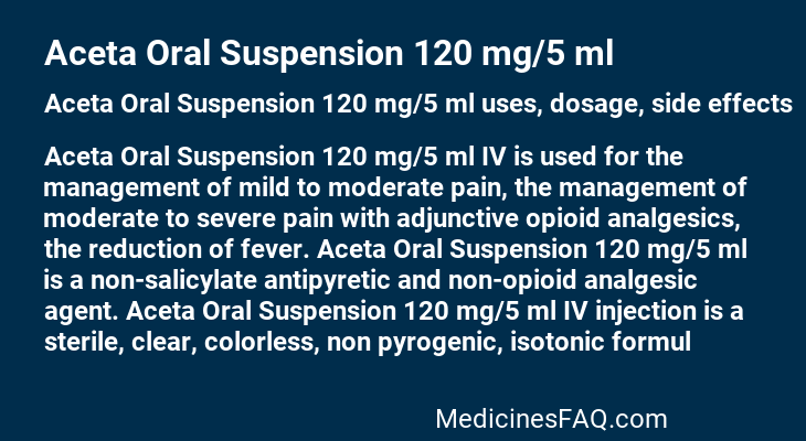 Aceta Oral Suspension 120 mg/5 ml