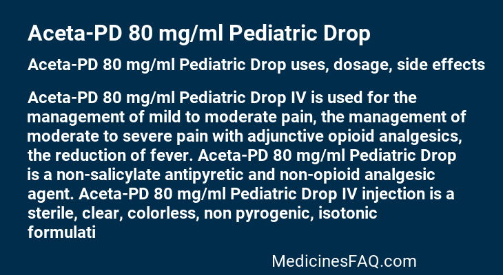 Aceta-PD 80 mg/ml Pediatric Drop