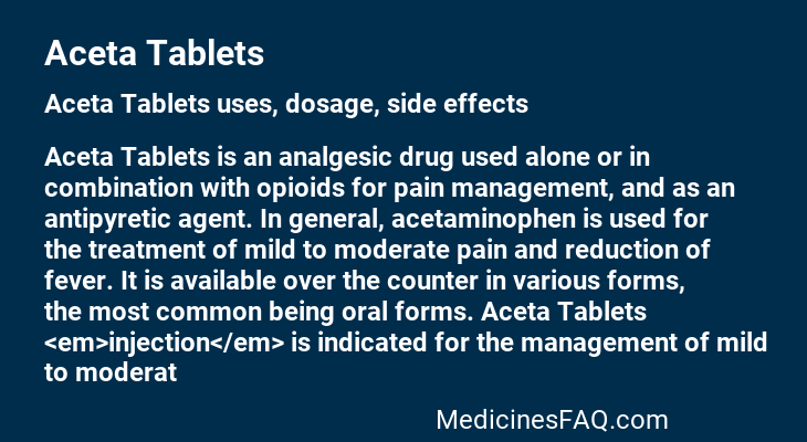 Aceta Tablets