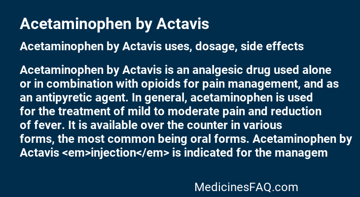 Acetaminophen by Actavis