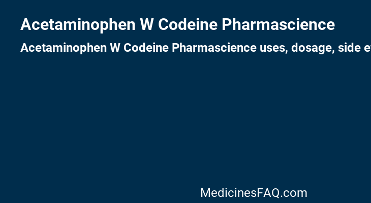 Acetaminophen W Codeine Pharmascience