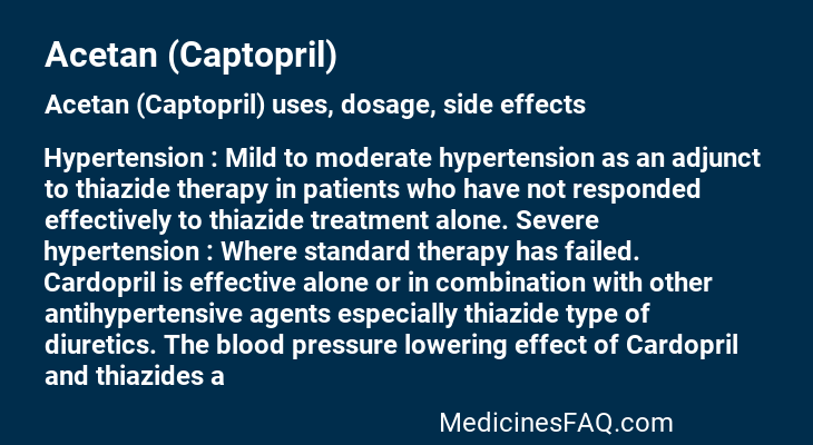 Acetan (Captopril)