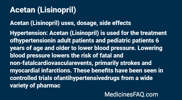 Acetan (Lisinopril)