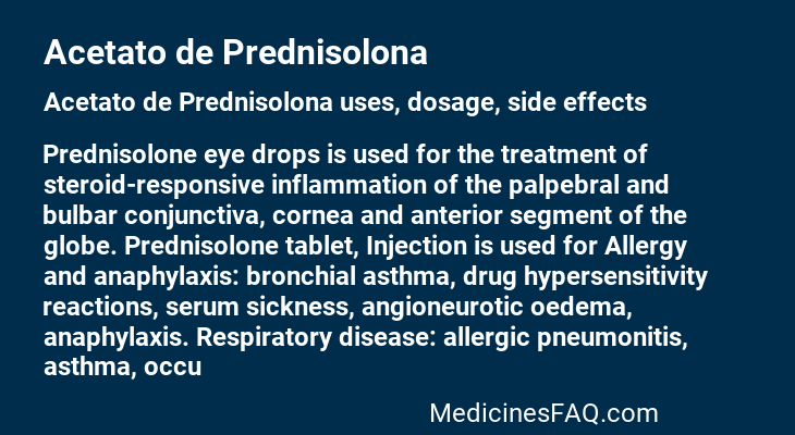 Acetato de Prednisolona