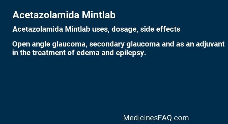 Acetazolamida Mintlab