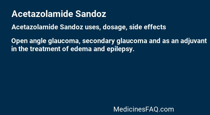 Acetazolamide Sandoz