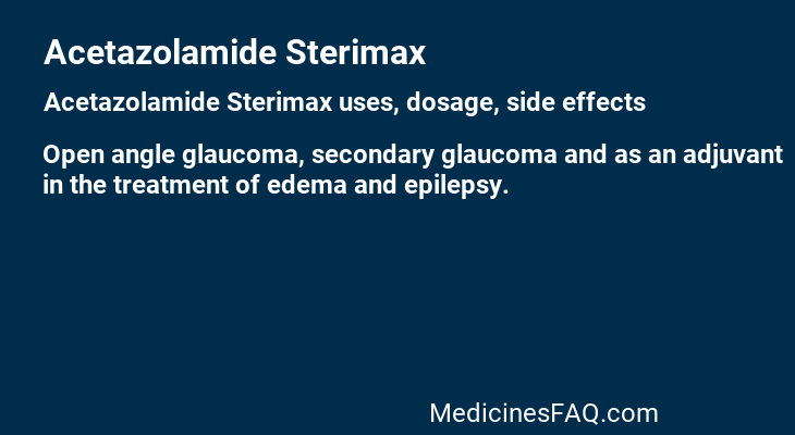 Acetazolamide Sterimax