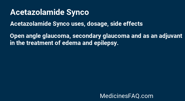 Acetazolamide Synco