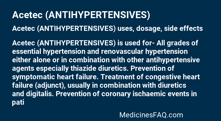 Acetec (ANTIHYPERTENSIVES)