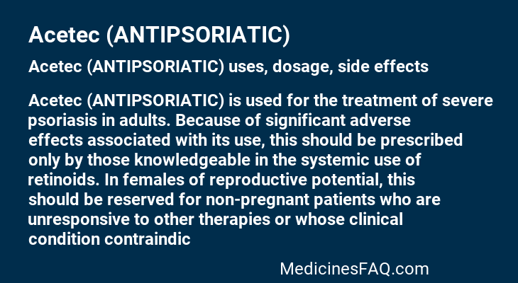 Acetec (ANTIPSORIATIC)