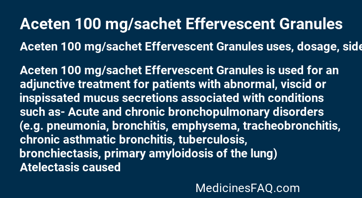 Aceten 100 mg/sachet Effervescent Granules