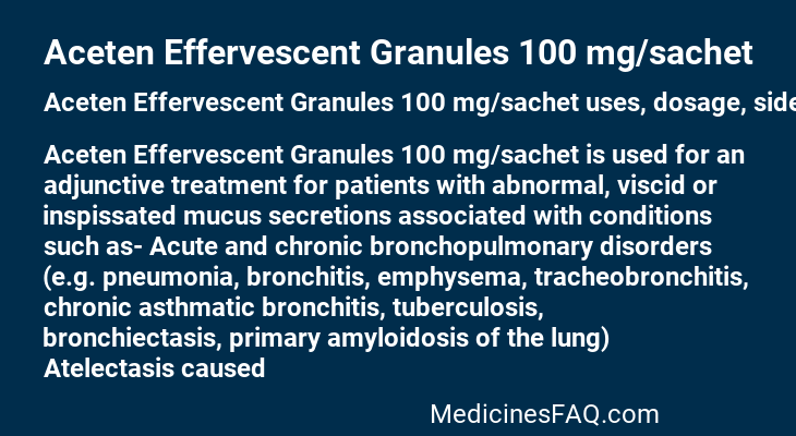 Aceten Effervescent Granules 100 mg/sachet