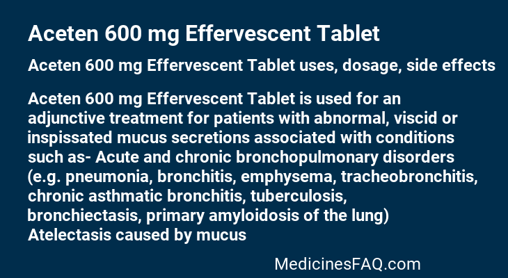 Aceten 600 mg Effervescent Tablet