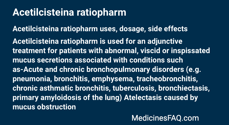 Acetilcisteina ratiopharm